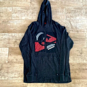 Quicksilver, light weight black hoodie top🔴